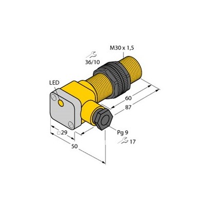 SENSOR UNSHLD 30MM IND 15MM