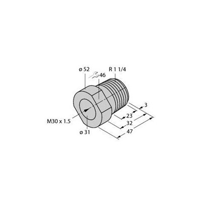 MOUNTING ADAPTER 1-1/4 INCH TO