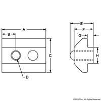 Slide IN T-NUT W/ BALL SPRING SA 5/16-18