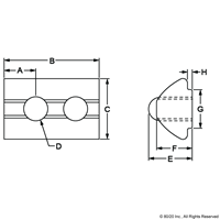 M5 SELF ALIGNING ROLL IN T NUT