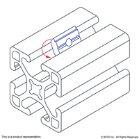 SELF-ALIGNING ROLL-IN-T-SLOT NUT 5/16-18