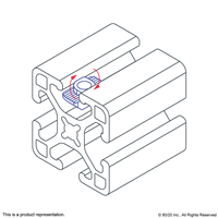 DROP IN T-NUT 1/4-20 SLOT8 ZINC PLATED S