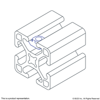 DROP IN T-NUT 1/4-20 SLOT8 ZINC PLATED S