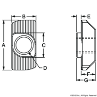 DROP IN T-NUT 1/4-20 SLOT10 SS