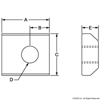 15 S STANDARD T-NUT 1/4-20 THREAD