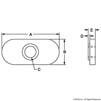 15 S ZINC ECON T-NUT 1/4-20 THREAD