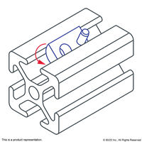 15 S ZINC DROP IN T-NUT M8 X 125